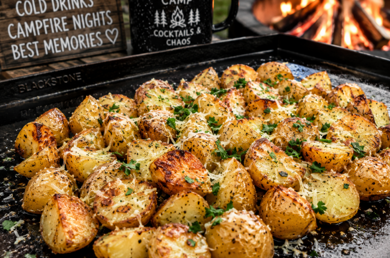 Blackstone Garlic Parmesan Potatoes